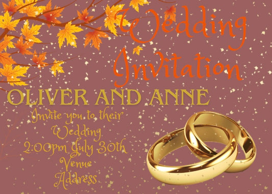 Autumnal Wedding Invitation
